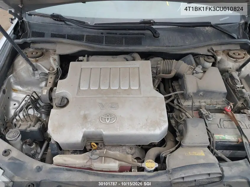 2012 TOYOTA CAMRY VIN 4T1BK1FK3CU010824 — фото 10