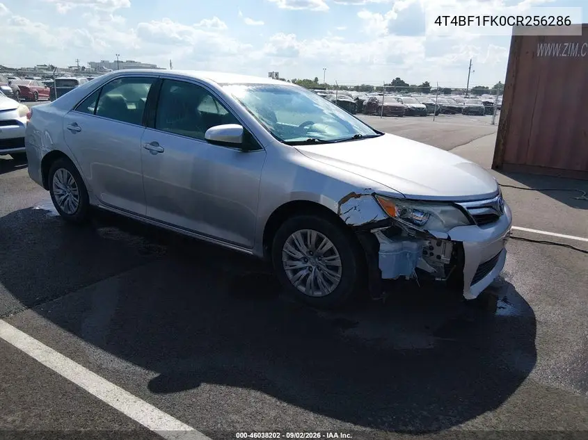 TOYOTA CAMRY 2012, VIN 4T4BF1FK0CR256286