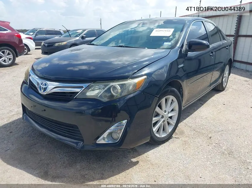 2012 TOYOTA CAMRY VIN 4T1BD1FK2CU044389 — фото 2