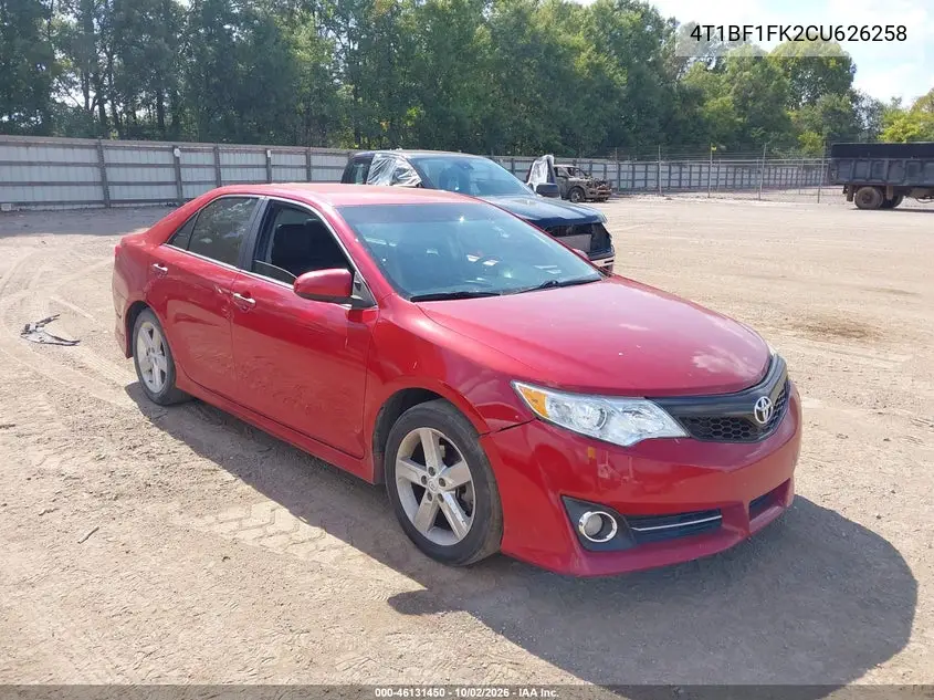 TOYOTA CAMRY 2012, VIN 4T1BF1FK2CU626258