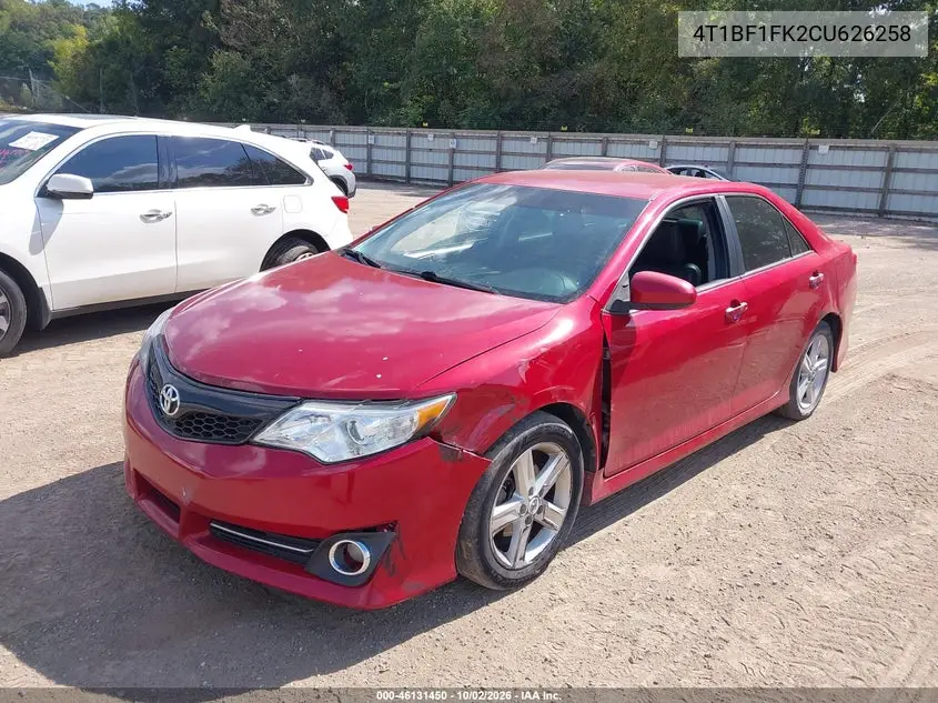 2012 TOYOTA CAMRY VIN 4T1BF1FK2CU626258 — фото 2