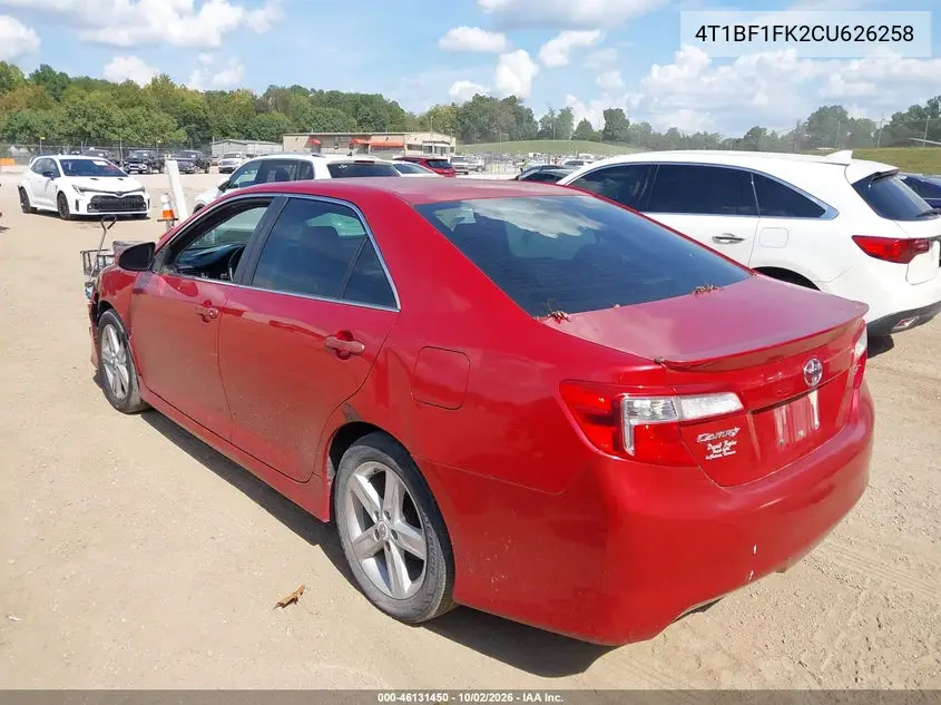 2012 TOYOTA CAMRY VIN 4T1BF1FK2CU626258 — фото 3