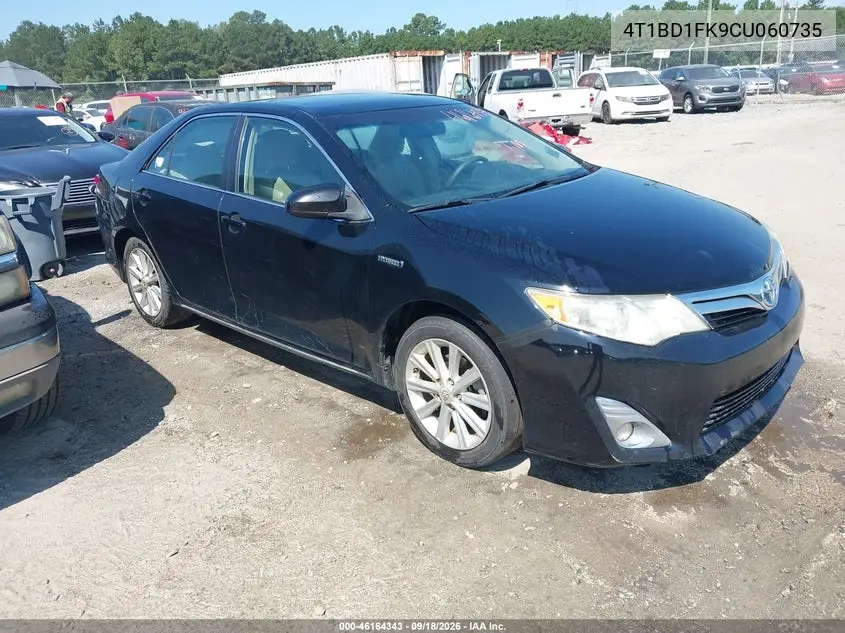 TOYOTA CAMRY 2012, VIN 4T1BD1FK9CU060735