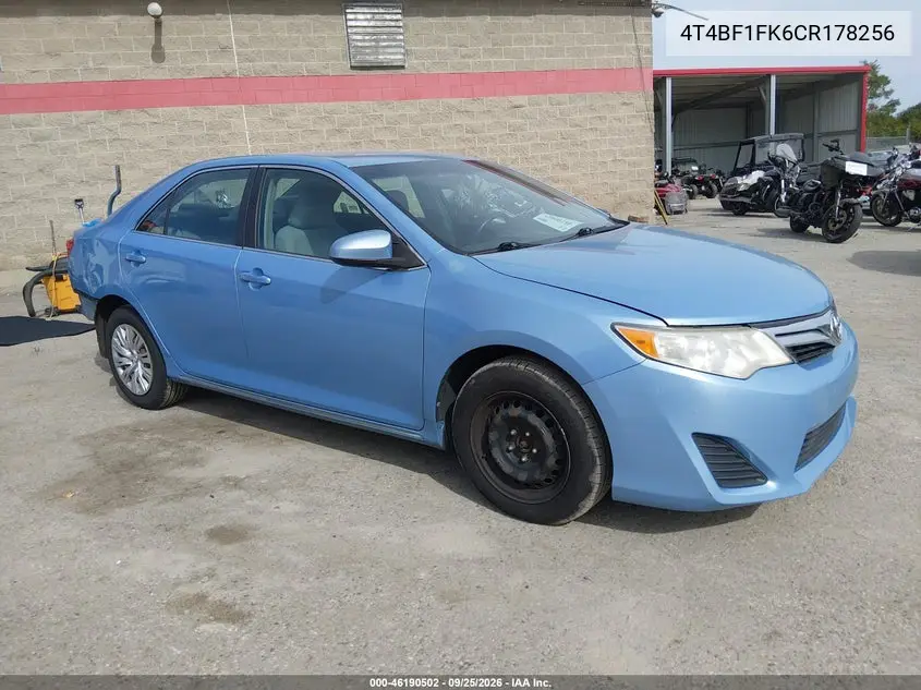 TOYOTA CAMRY 2012, VIN 4T4BF1FK6CR178256