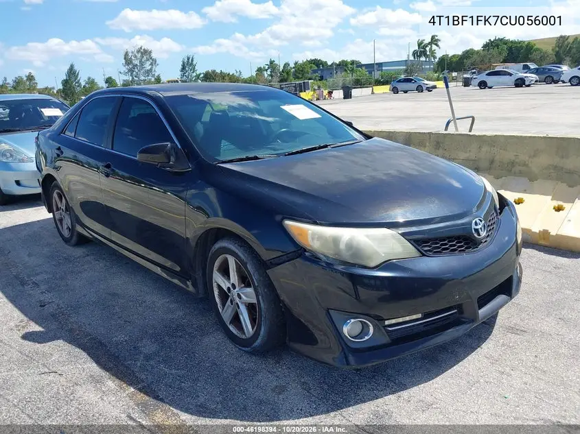 TOYOTA CAMRY 2012, VIN 4T1BF1FK7CU056001