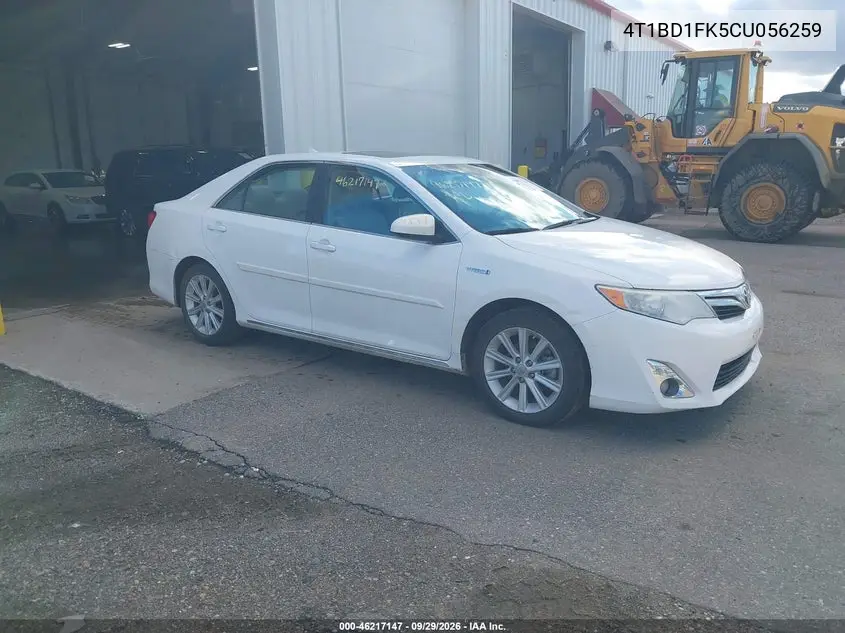 TOYOTA CAMRY 2012, VIN 4T1BD1FK5CU056259