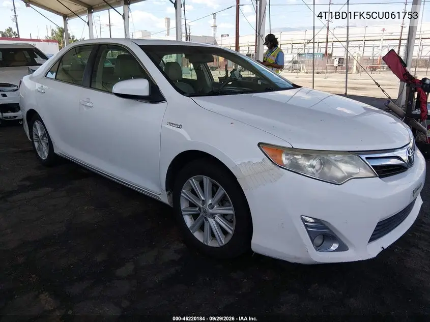 TOYOTA CAMRY 2012, VIN 4T1BD1FK5CU061753
