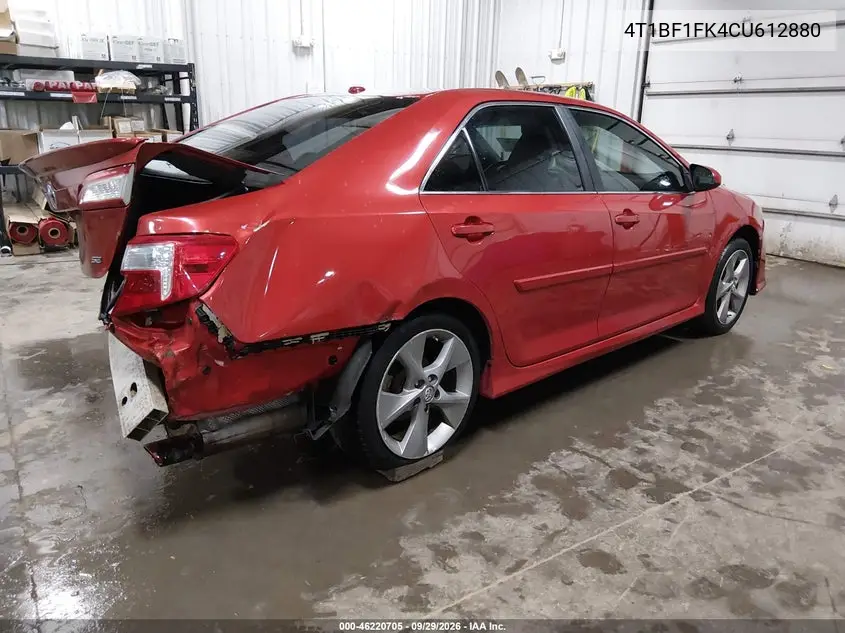 2012 TOYOTA CAMRY VIN 4T1BF1FK4CU612880 — фото 4
