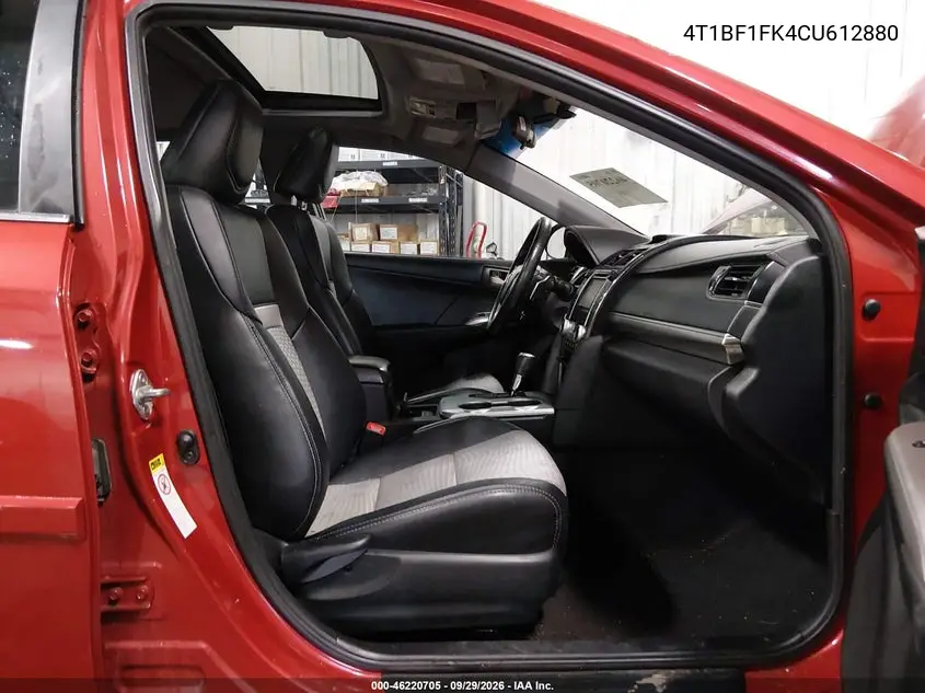 2012 TOYOTA CAMRY VIN 4T1BF1FK4CU612880 — фото 5