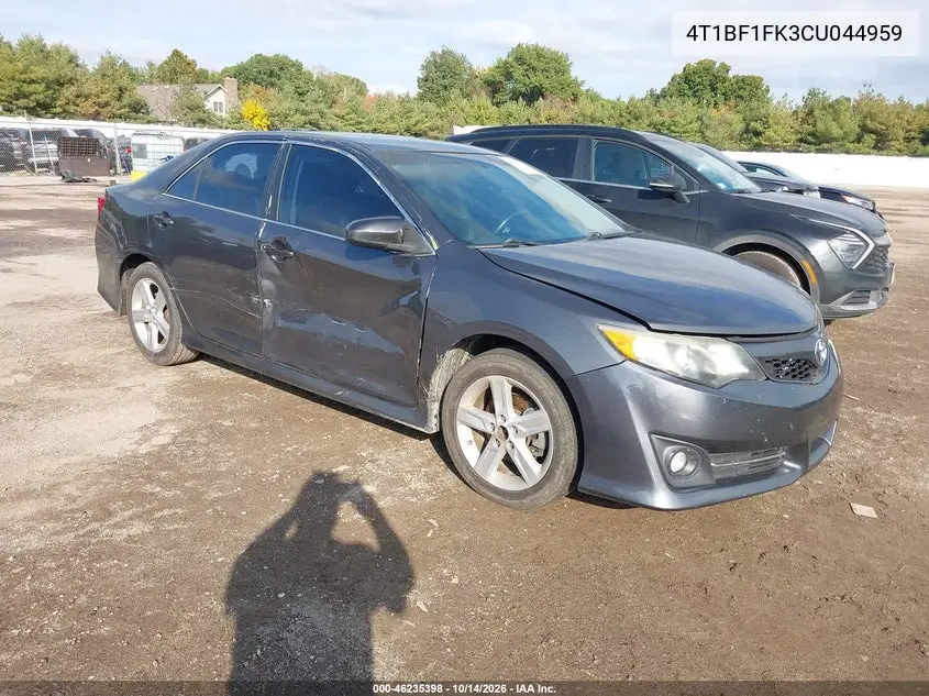 TOYOTA CAMRY 2012, VIN 4T1BF1FK3CU044959