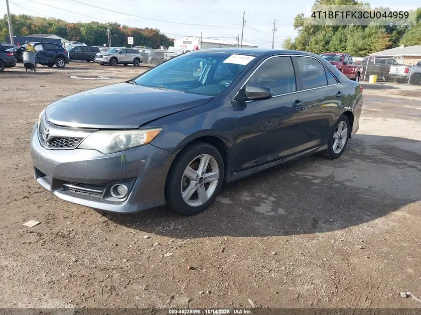 2012 TOYOTA CAMRY VIN 4T1BF1FK3CU044959 — фото 2