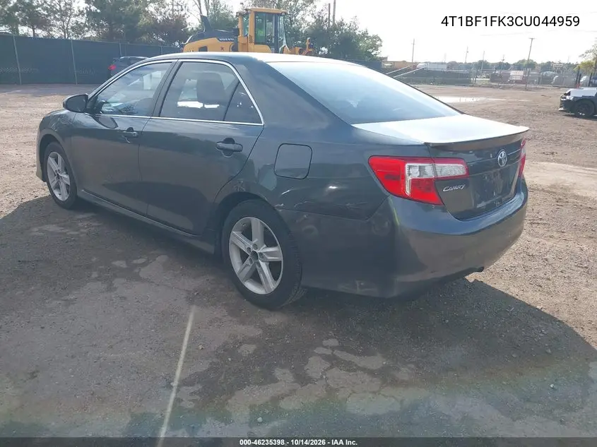 2012 TOYOTA CAMRY VIN 4T1BF1FK3CU044959 — фото 3