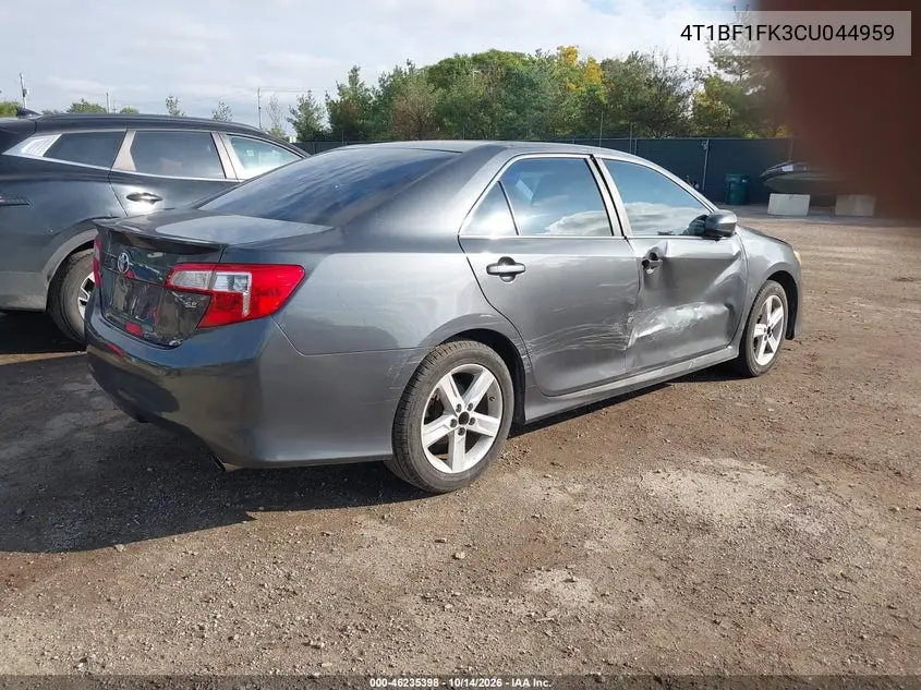 2012 TOYOTA CAMRY VIN 4T1BF1FK3CU044959 — фото 4