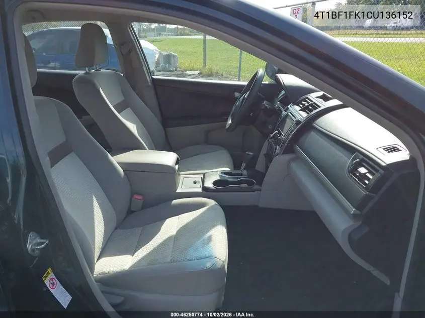 2012 TOYOTA CAMRY VIN 4T1BF1FK1CU136152 — фото 5