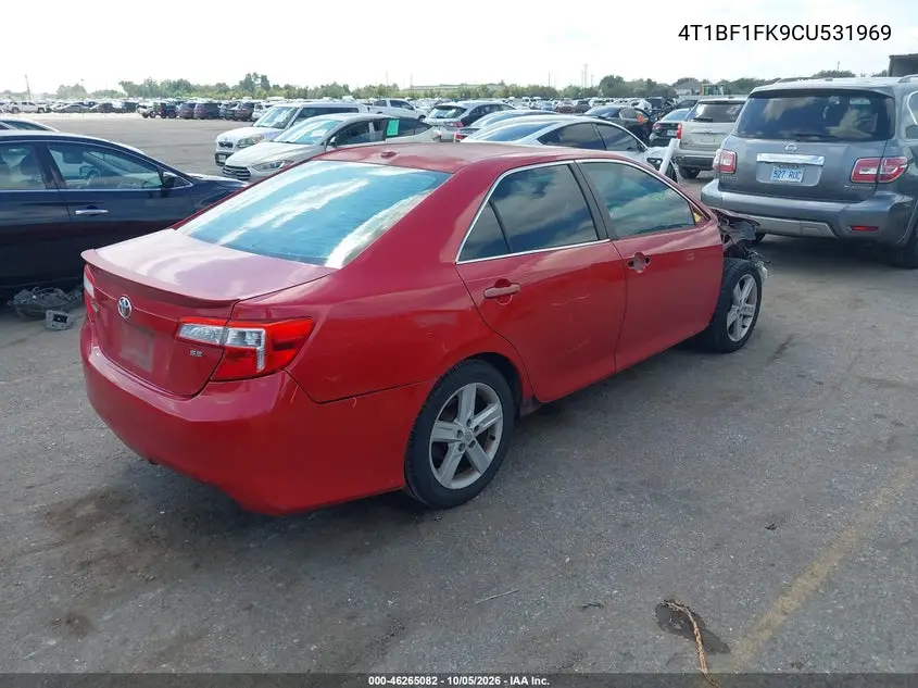 2012 TOYOTA CAMRY VIN 4T1BF1FK9CU531969 — фото 4