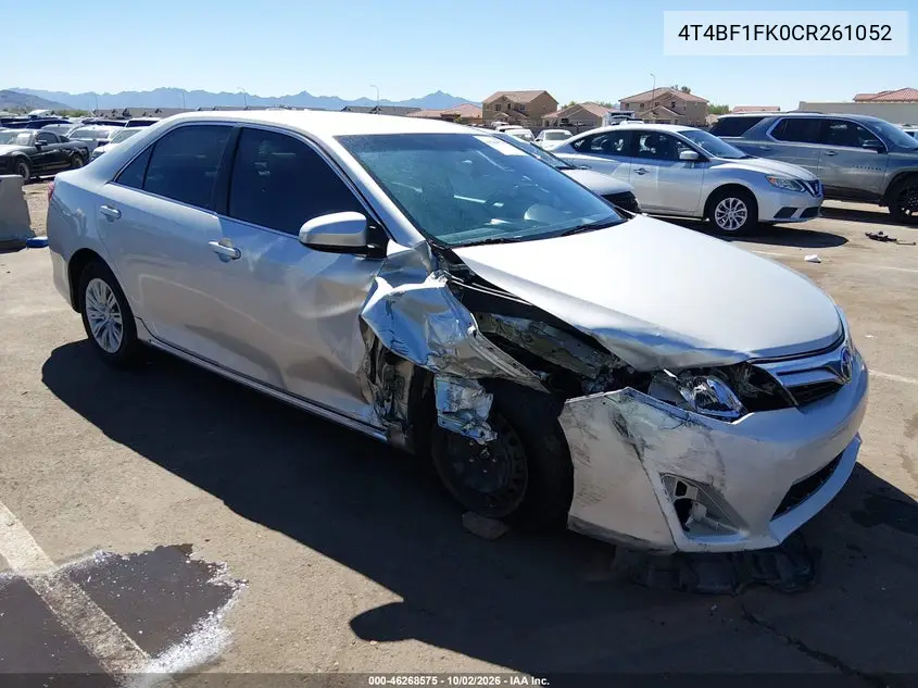 TOYOTA CAMRY 2012, VIN 4T4BF1FK0CR261052