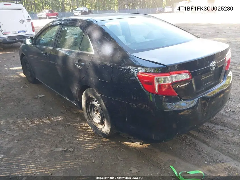 2012 TOYOTA CAMRY VIN 4T1BF1FK3CU025280 — фото 3