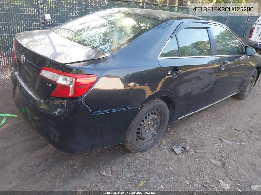 2012 TOYOTA CAMRY VIN 4T1BF1FK3CU025280 — фото 4