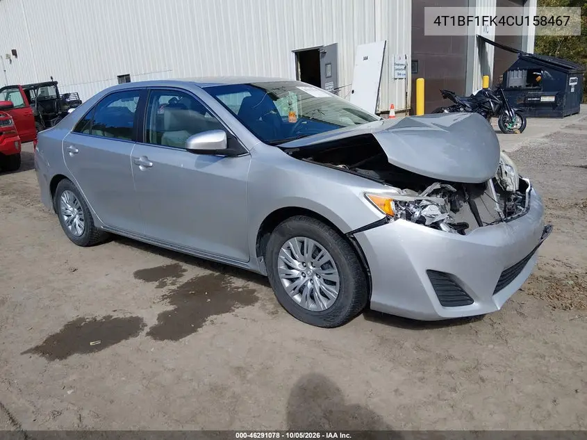TOYOTA CAMRY 2012, VIN 4T1BF1FK4CU158467