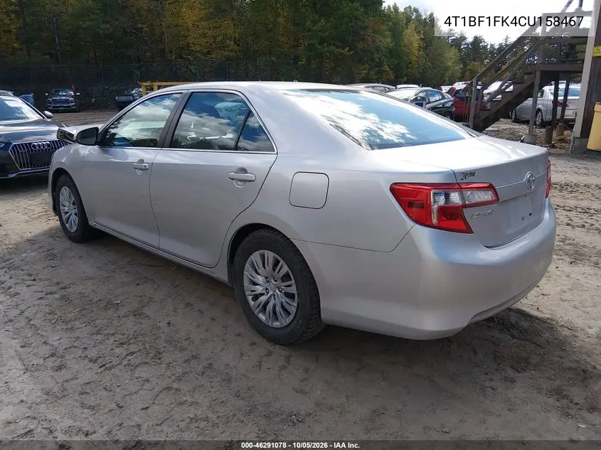2012 TOYOTA CAMRY VIN 4T1BF1FK4CU158467 — фото 3