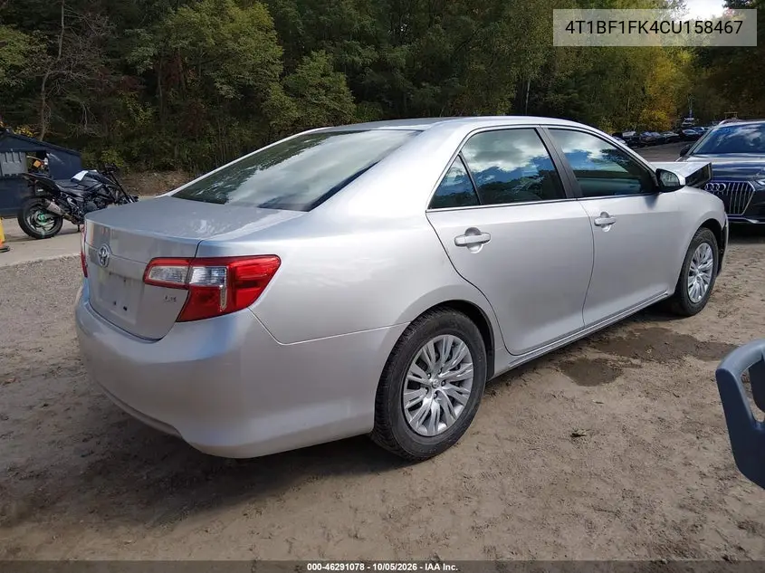 2012 TOYOTA CAMRY VIN 4T1BF1FK4CU158467 — фото 4
