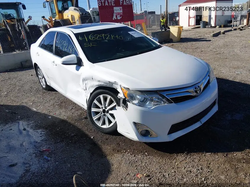 TOYOTA CAMRY 2012, VIN 4T4BF1FK3CR235223