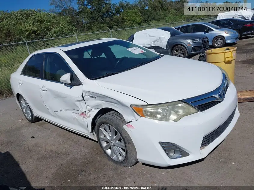 TOYOTA CAMRY 2012, VIN 4T1BD1FK7CU048244