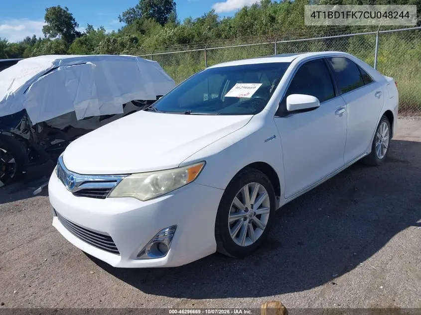 2012 TOYOTA CAMRY VIN 4T1BD1FK7CU048244 — фото 2