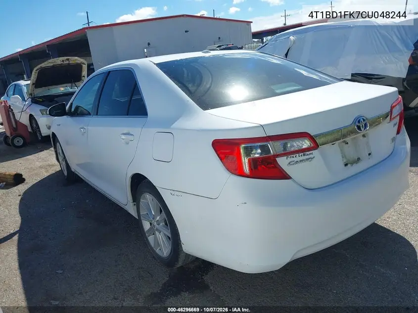 2012 TOYOTA CAMRY VIN 4T1BD1FK7CU048244 — фото 3