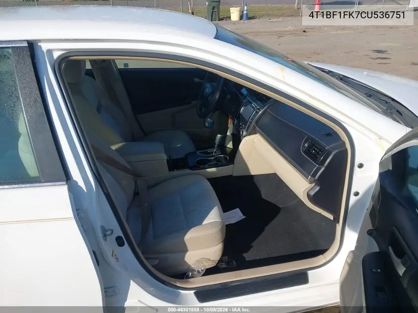 2012 TOYOTA CAMRY VIN 4T1BF1FK7CU536751 — фото 5