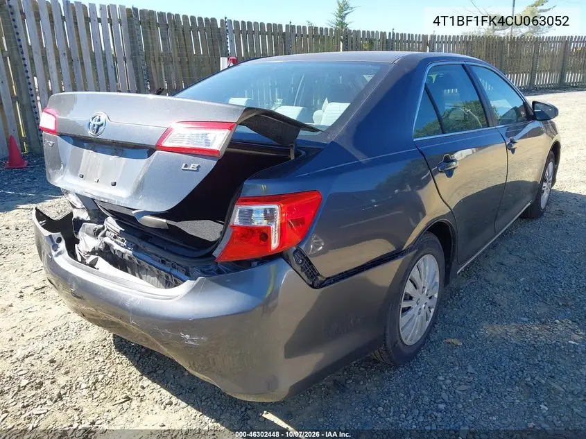 2012 TOYOTA CAMRY VIN 4T1BF1FK4CU063052 — фото 4