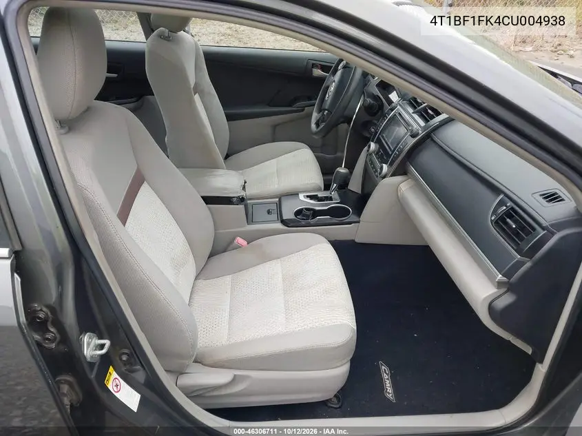 2012 TOYOTA CAMRY VIN 4T1BF1FK4CU004938 — фото 5