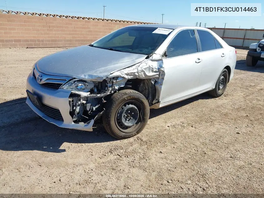 2012 TOYOTA CAMRY VIN 4T1BD1FK3CU014463 — фото 2