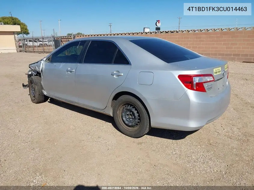 2012 TOYOTA CAMRY VIN 4T1BD1FK3CU014463 — фото 3