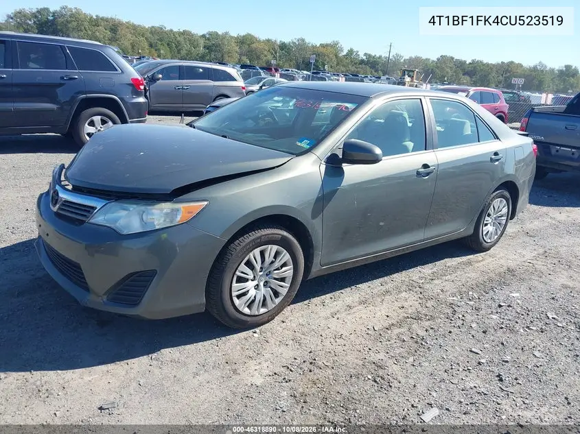 2012 TOYOTA CAMRY VIN 4T1BF1FK4CU523519 — фото 2