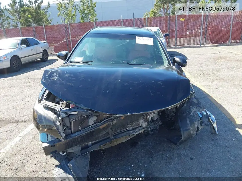 2012 TOYOTA CAMRY VIN 4T1BF1FK5CU579078 — фото 12