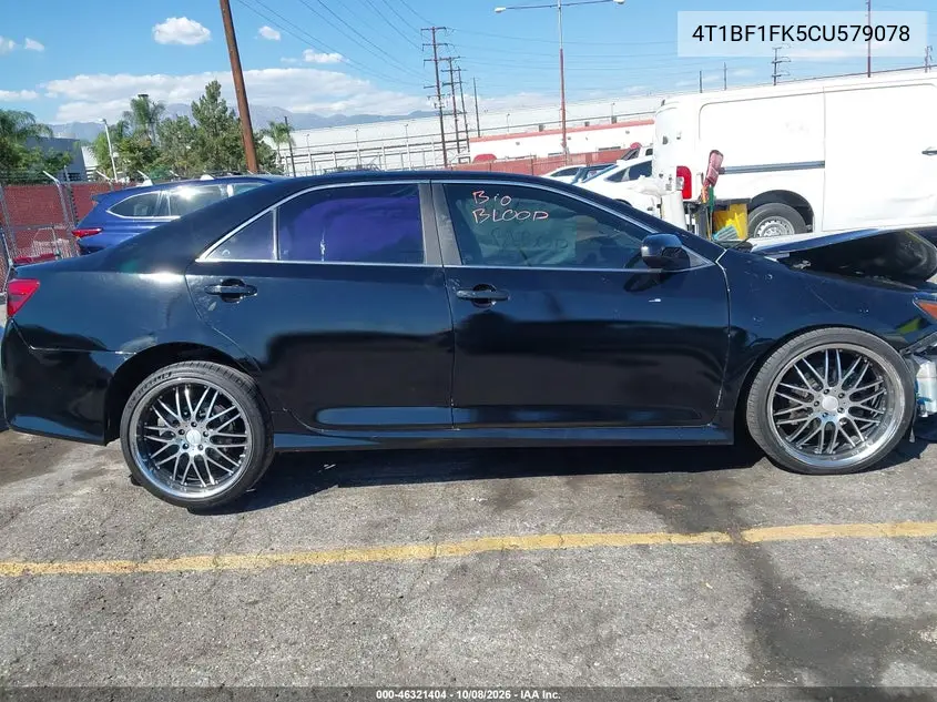 2012 TOYOTA CAMRY VIN 4T1BF1FK5CU579078 — фото 13