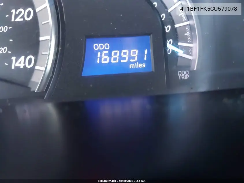 2012 TOYOTA CAMRY VIN 4T1BF1FK5CU579078 — фото 15