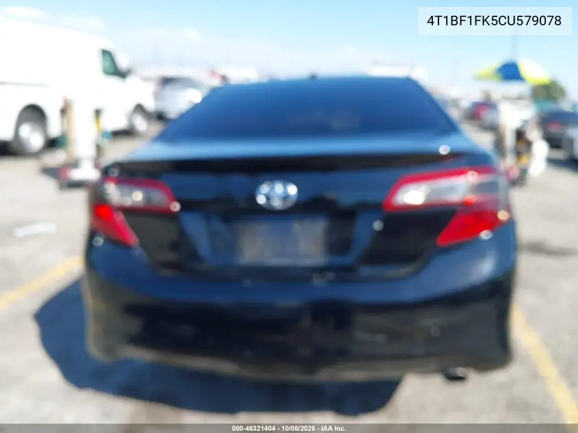 2012 TOYOTA CAMRY VIN 4T1BF1FK5CU579078 — фото 16