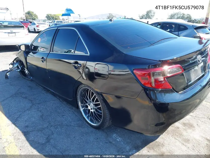 2012 TOYOTA CAMRY VIN 4T1BF1FK5CU579078 — фото 3