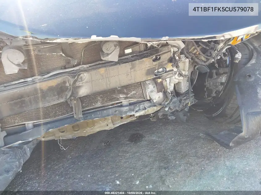 2012 TOYOTA CAMRY VIN 4T1BF1FK5CU579078 — фото 6