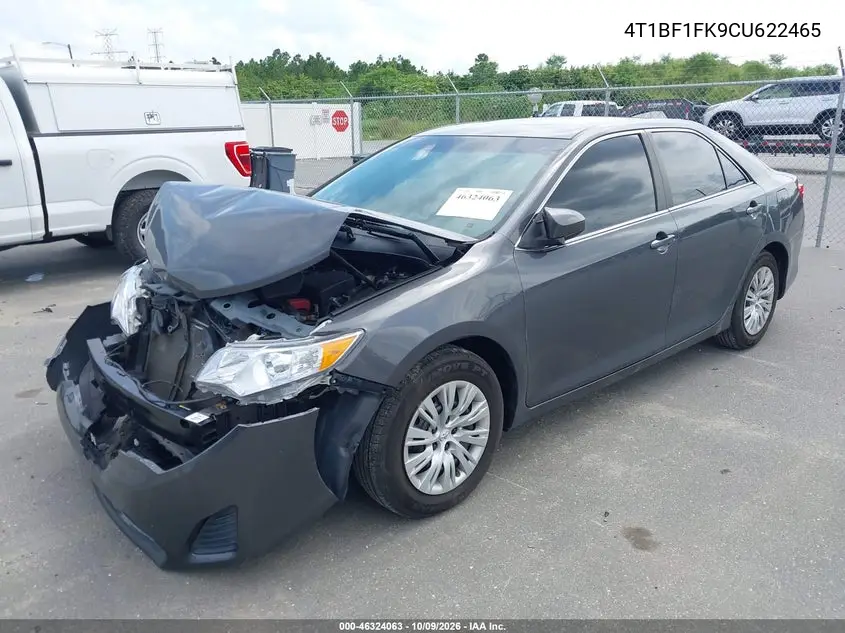 2012 TOYOTA CAMRY VIN 4T1BF1FK9CU622465 — фото 2