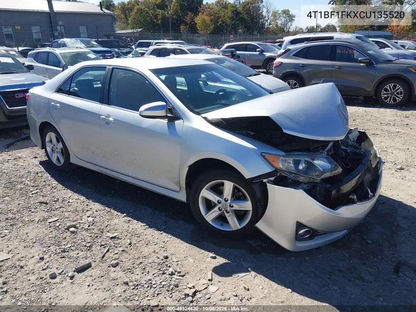 TOYOTA CAMRY 2012, VIN 4T1BF1FKXCU135520