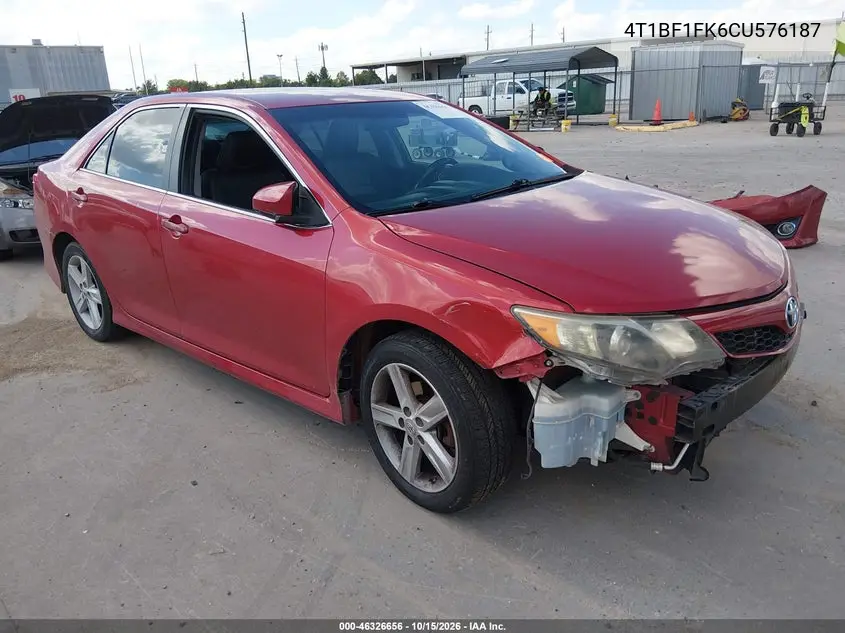 TOYOTA CAMRY 2012, VIN 4T1BF1FK6CU576187