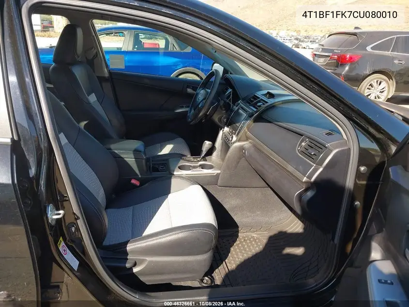 2012 TOYOTA CAMRY VIN 4T1BF1FK7CU080010 — фото 5
