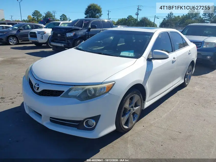 2012 TOYOTA CAMRY VIN 4T1BF1FK1CU627255 — фото 2
