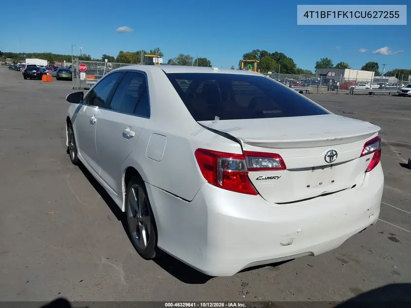 2012 TOYOTA CAMRY VIN 4T1BF1FK1CU627255 — фото 3