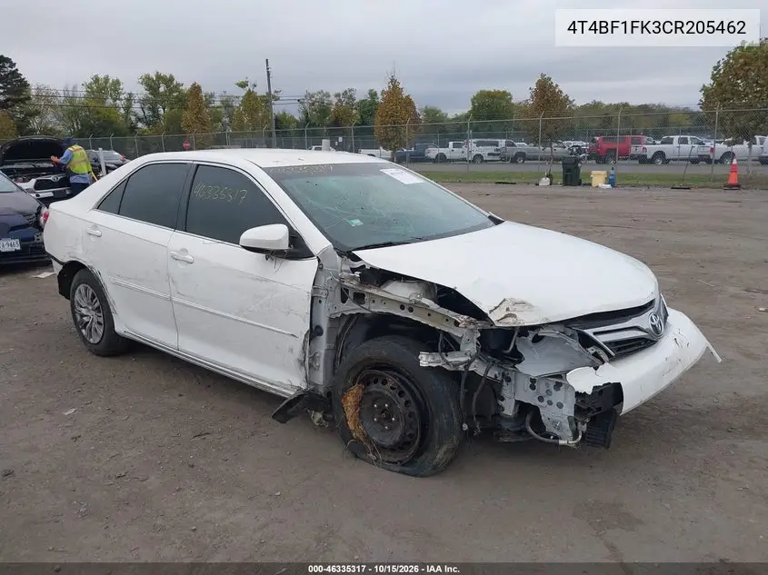 TOYOTA CAMRY 2012, VIN 4T4BF1FK3CR205462