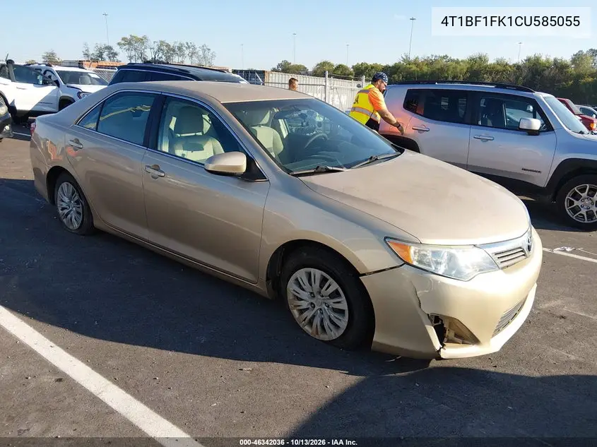 TOYOTA CAMRY 2012, VIN 4T1BF1FK1CU585055