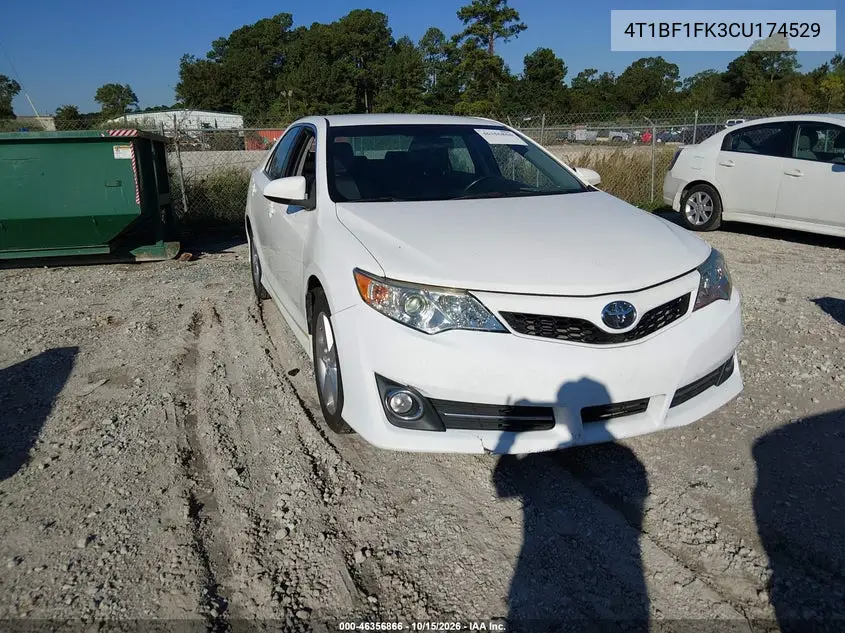 TOYOTA CAMRY 2012, VIN 4T1BF1FK3CU174529